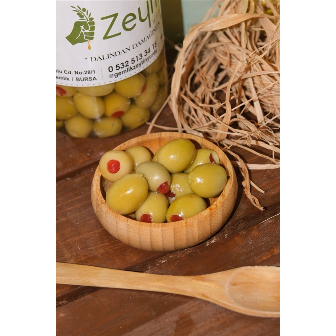 Biberli Yeşil Zeytin